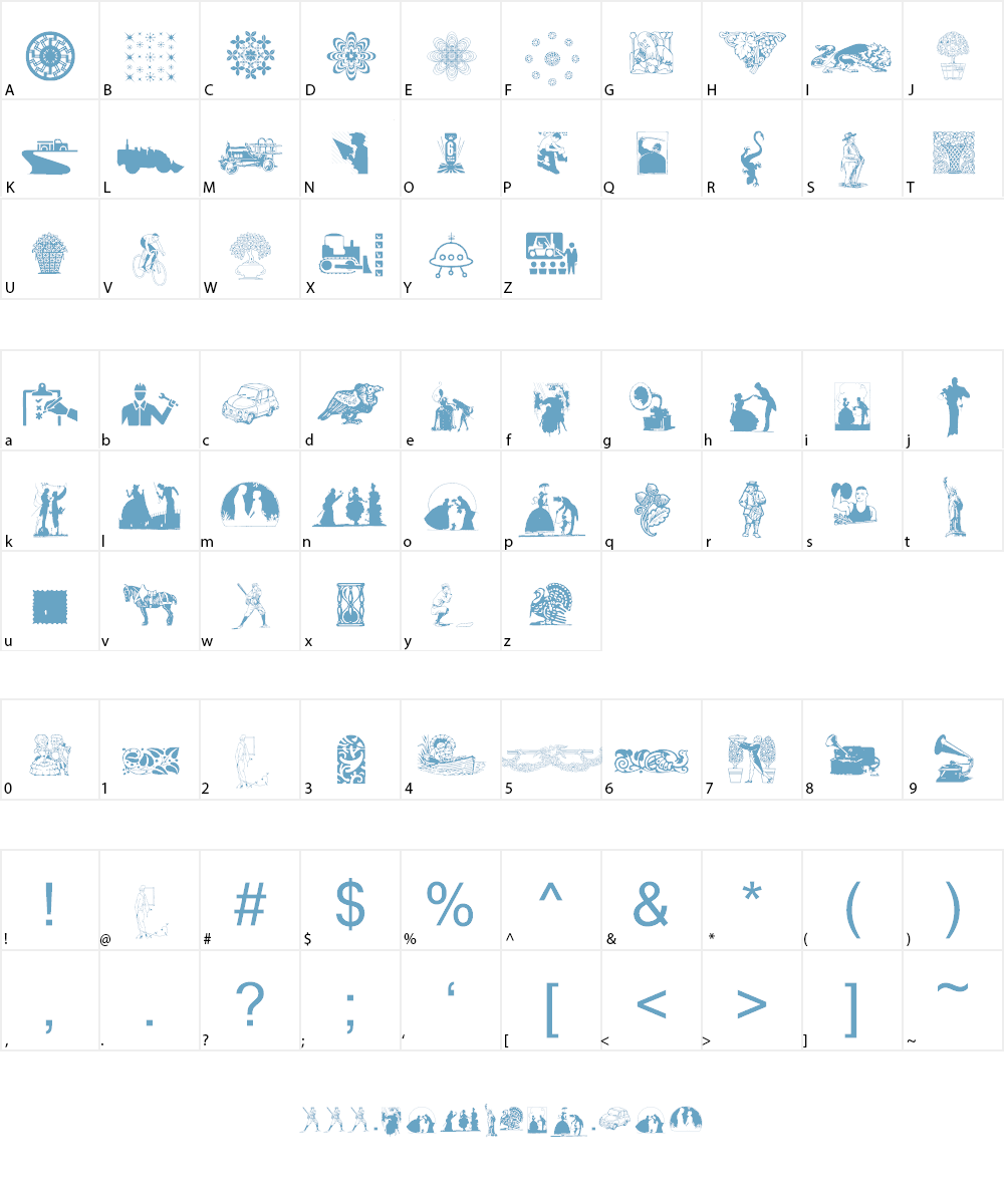 Random Dingbats Font Character